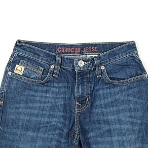 Cinch Jesse Mens 29x34 Blue Medium Wash Straight Slim Fit Denim Blue Jeans
